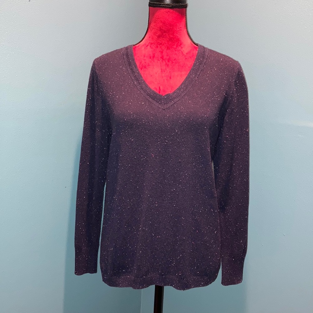 Talbots Black Cotton Blend Sweater Size MP - Picture 1 of 13